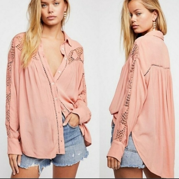 Free People Tops - Free People Katie Bird Button Down Shirt